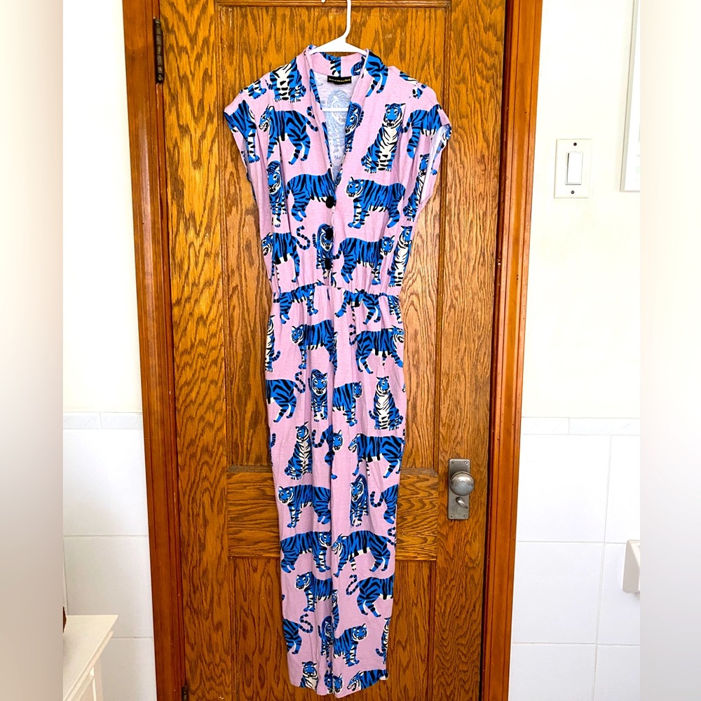 Nooworks magic jumpsuit size small rare tiger print!